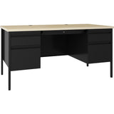 Lorell Fortress Series Double-Pedestal Desk