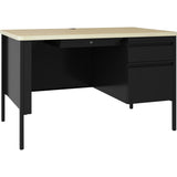 Lorell Fortress Series 48" Right Single-Pedestal Desk