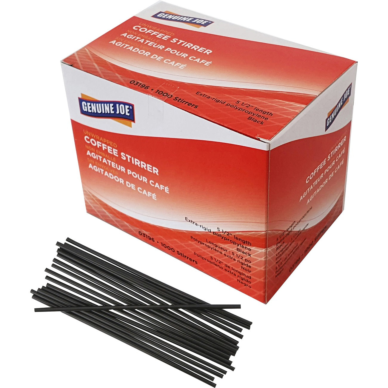 Genuine Joe Stirrer Plastic.5.5'.Bk 1K