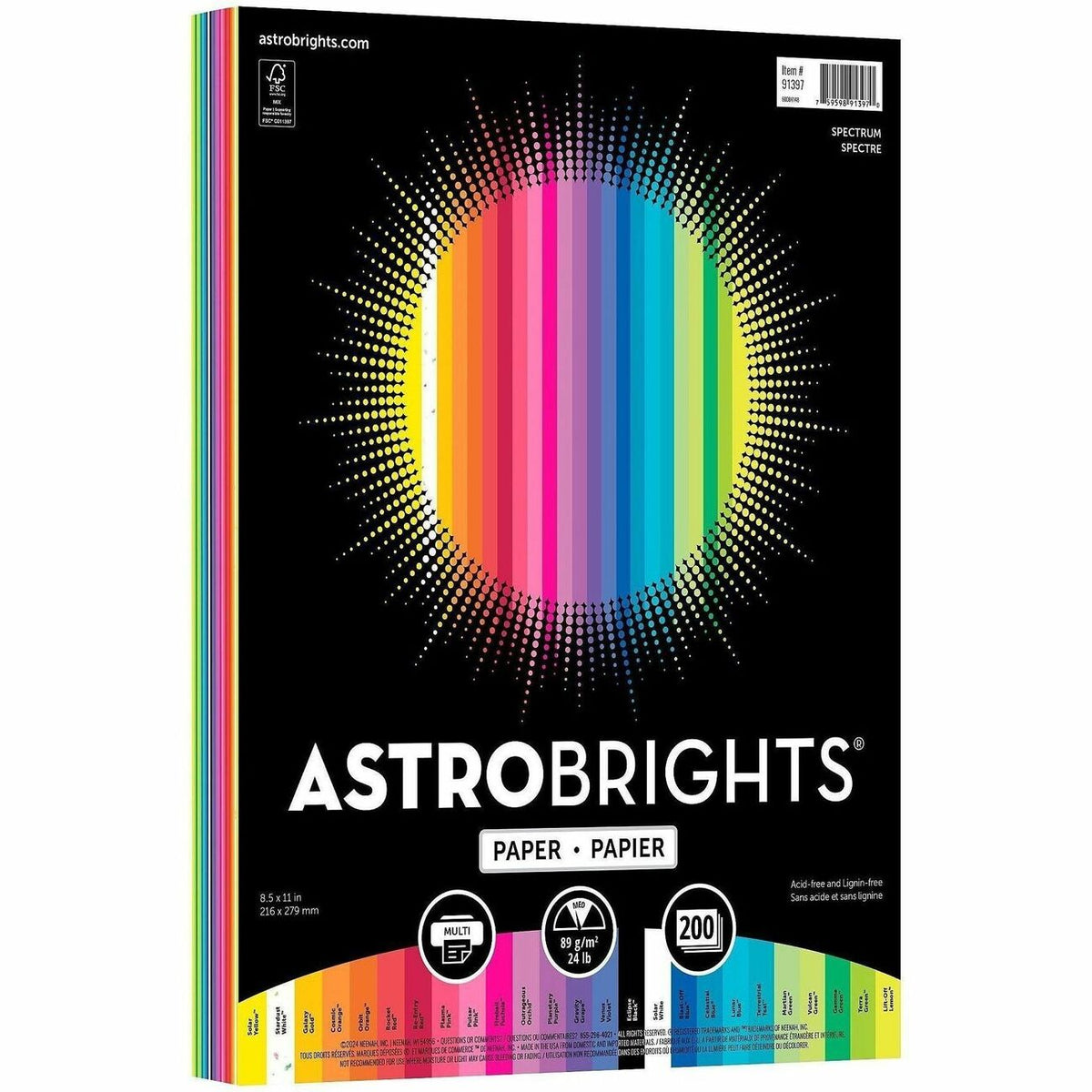 Astrobrights Spectrum Assortment Multipurpose Paper