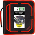 Five Star Zipper Binder With Expansion Panel, 2" Rings, Assorted Colors