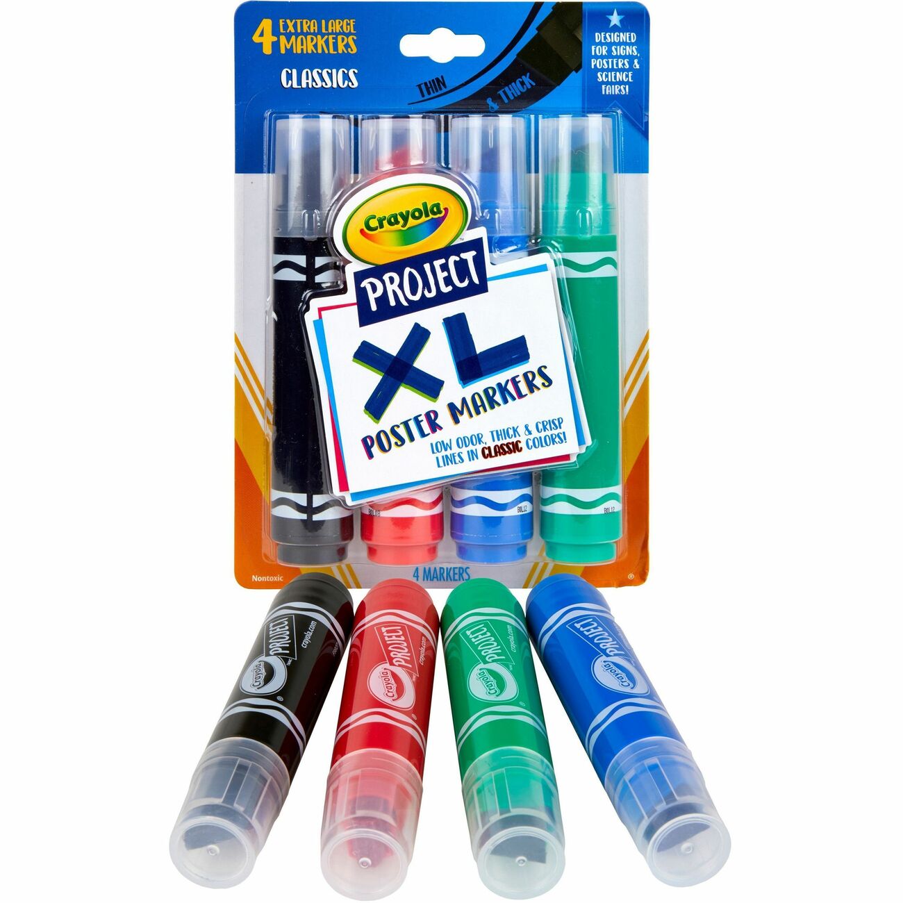 Crayola Prjct 4Ct Xl Clssc Pstr Mk