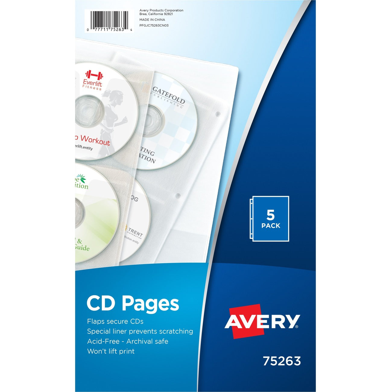 Avery CD/ROM Binder Pages, Pack