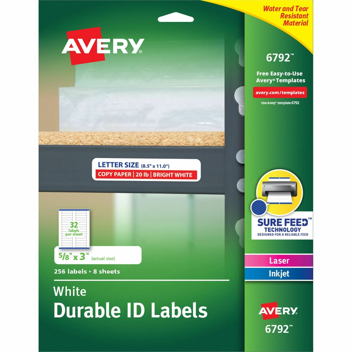 Avery&reg; Permanent Durable ID Labels with Sure Feed(R) Technology