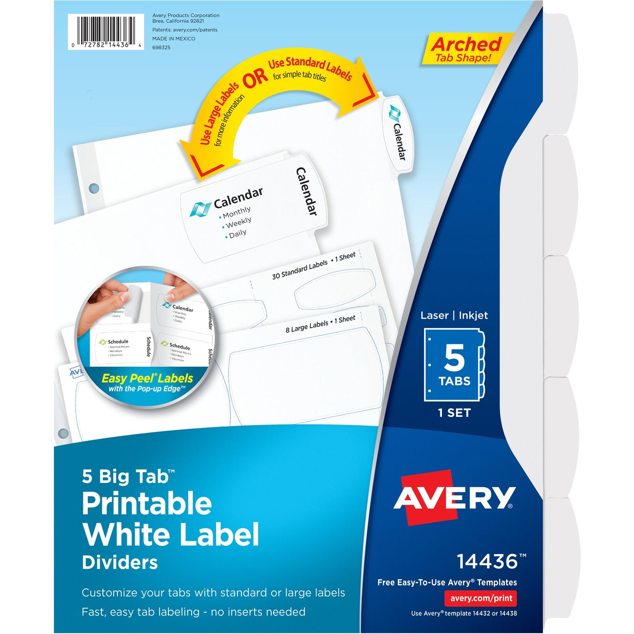 Avery Divider Lg/Std 5Tab