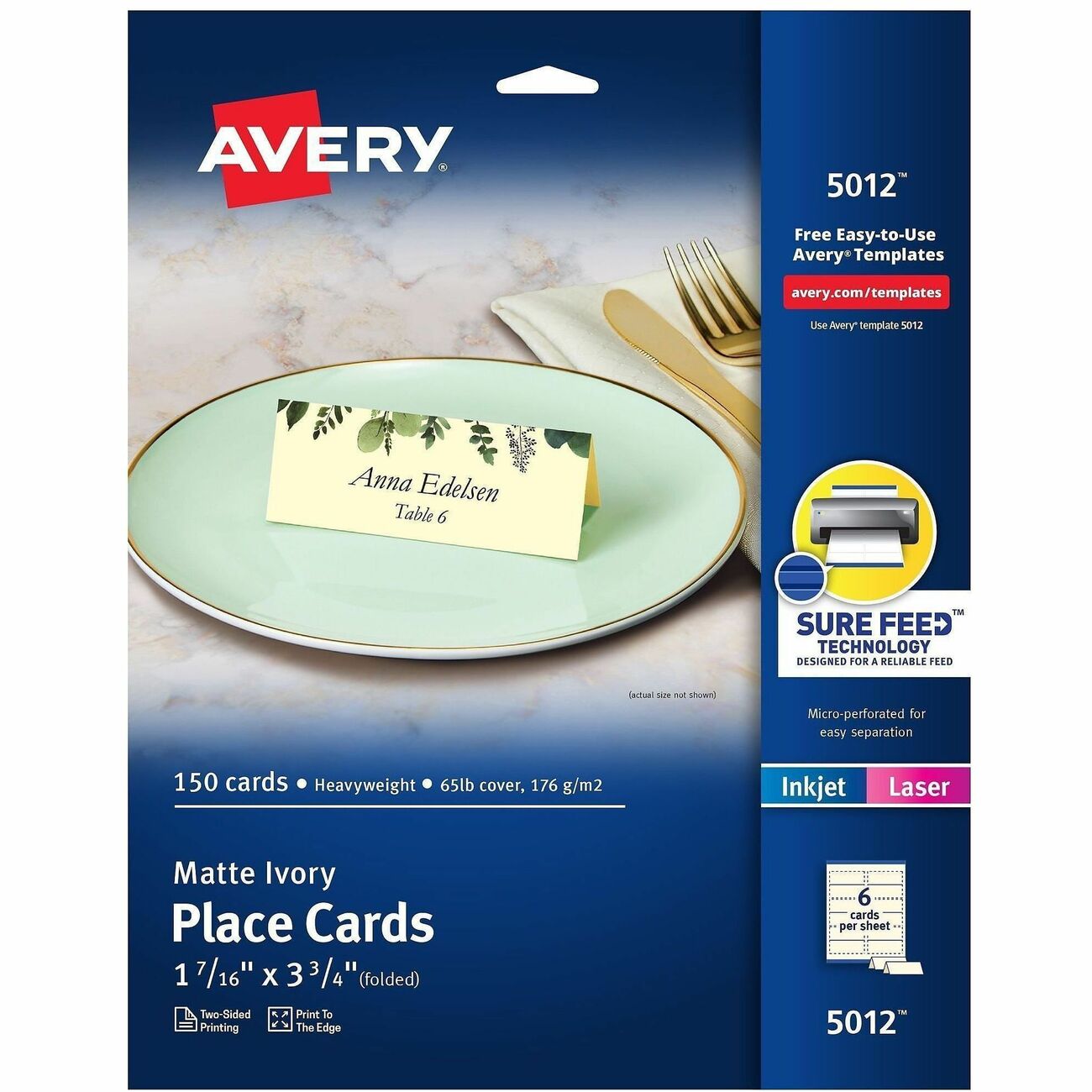 Avery Placecard Ivy 6Up