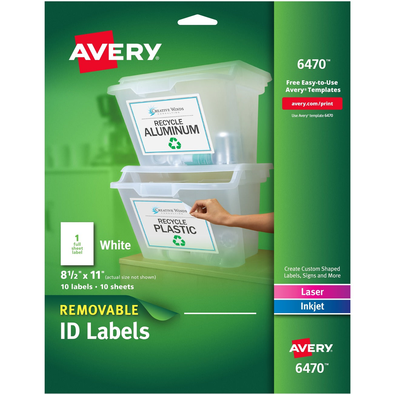 Avery Label Dt We 1Up