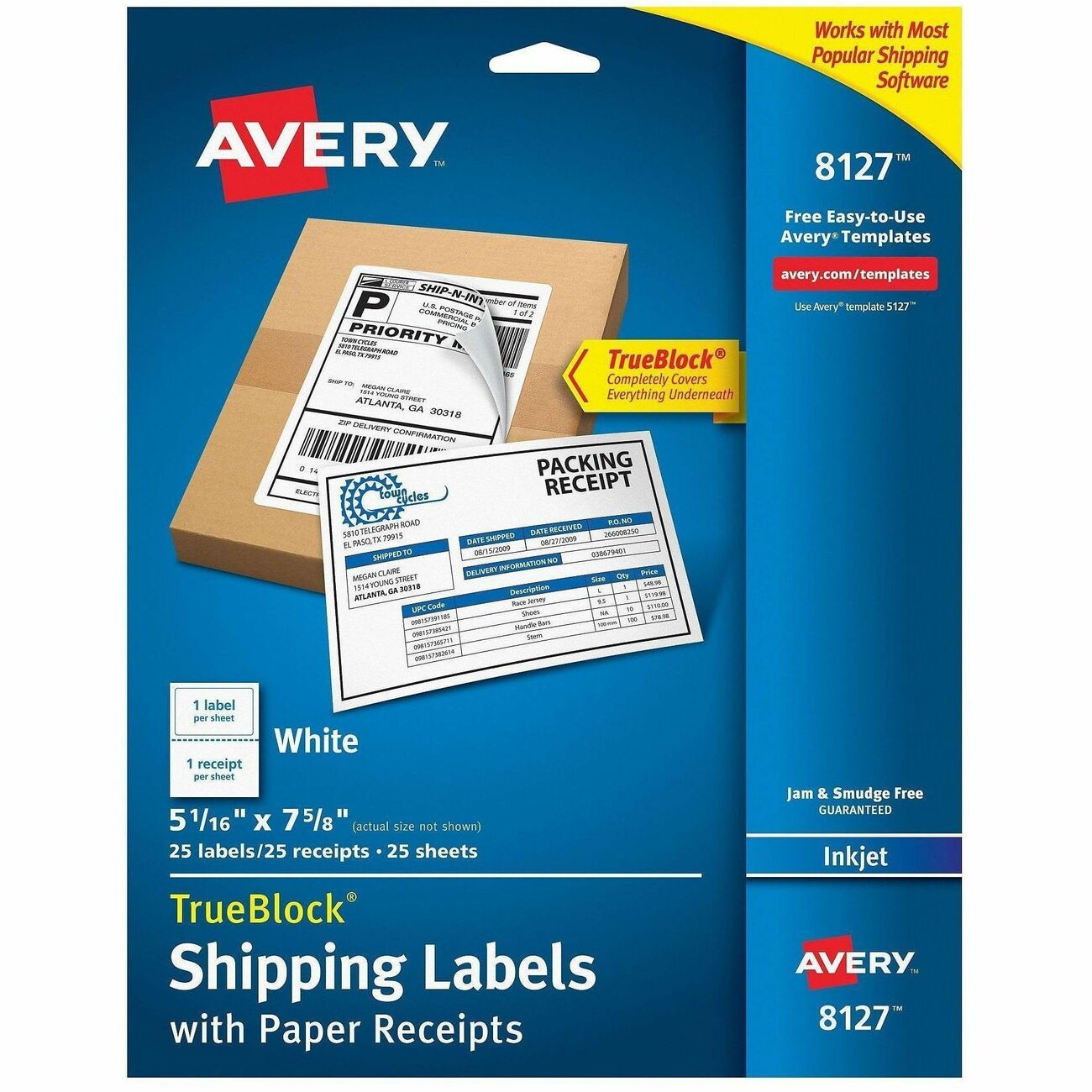 Avery Label Shipping W/Rcpt We
