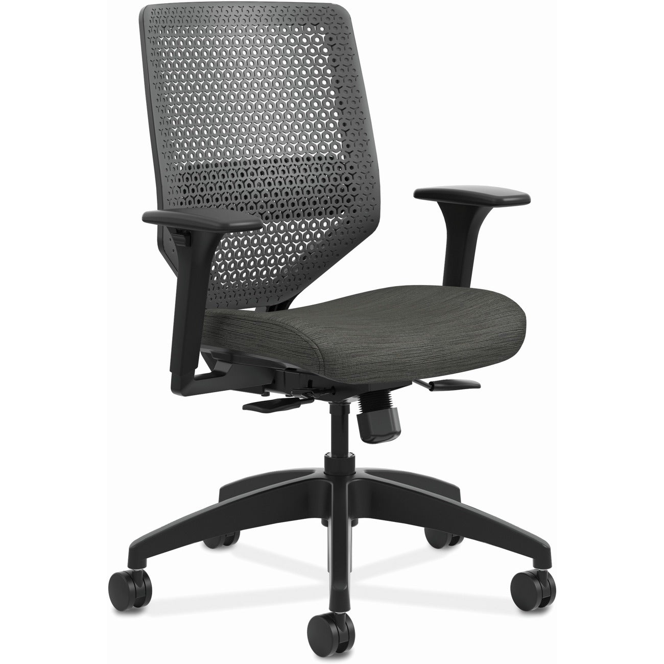 HON Chair Task Mid-Back Arms Bk 2