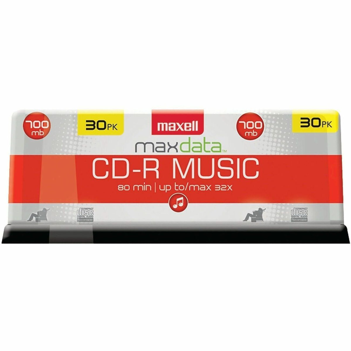 Maxell CD-R80 CD Recordable Media - CD-R - 32x - 700 MB - 30 Pack - Gold