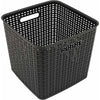 Advantus Plastic Weave Bin Xl Blk 2Pk