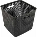 Advantus Plastic Weave Bin Xl Blk 2Pk