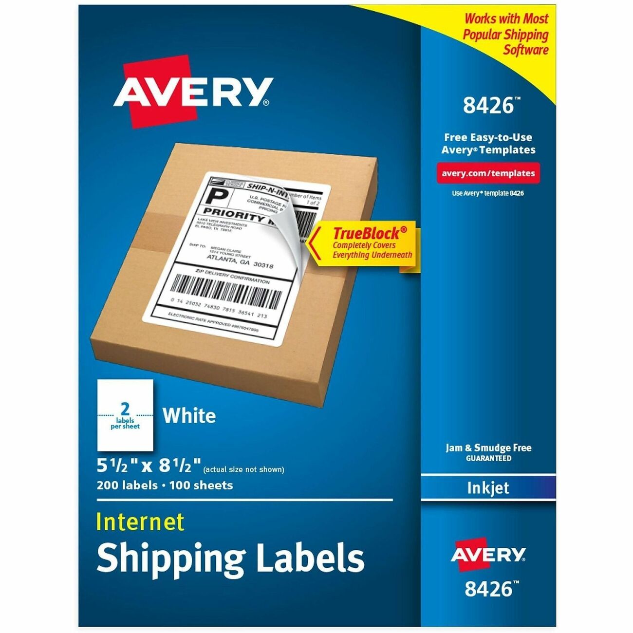 Avery Label Paper White 5-1/2X8-1/2