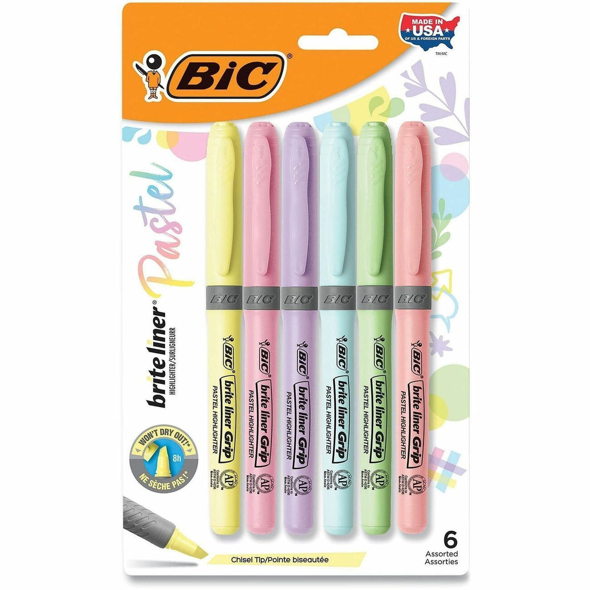 BIC Hilighter Brtliner 6Pk Ps
