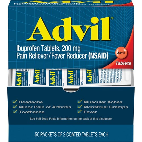 Pain Reliever Tablets, 50-Count Dispenser