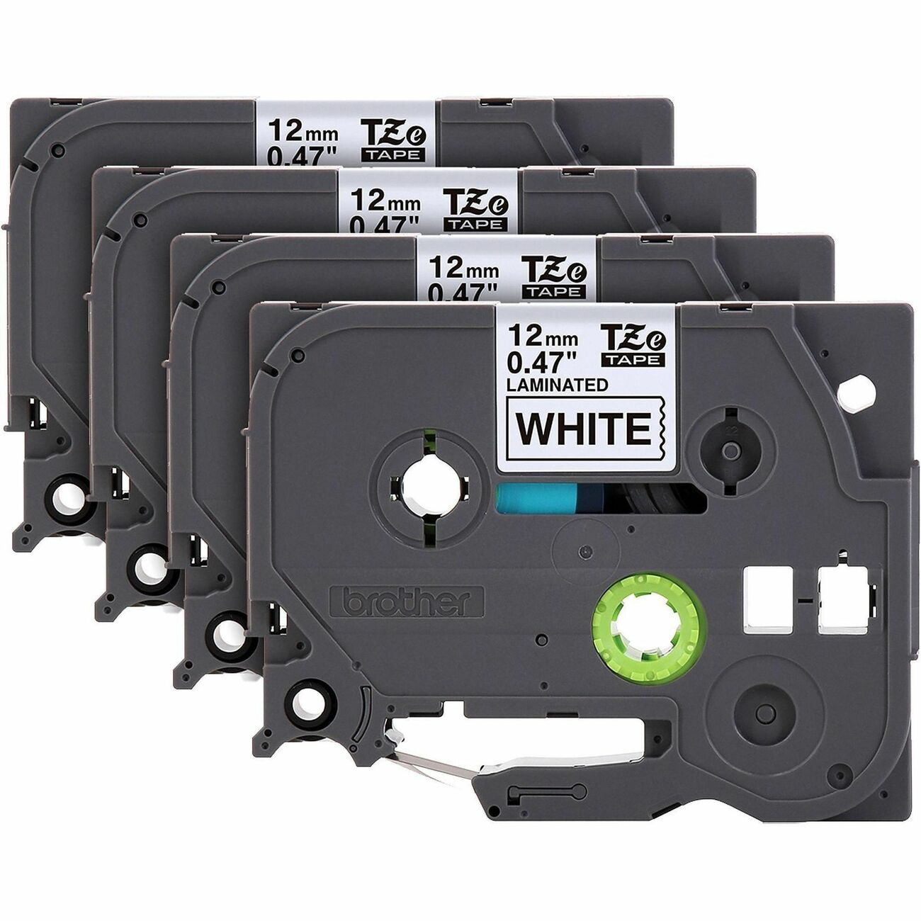 Brother Tape Label 47 Bk/We 4Pk