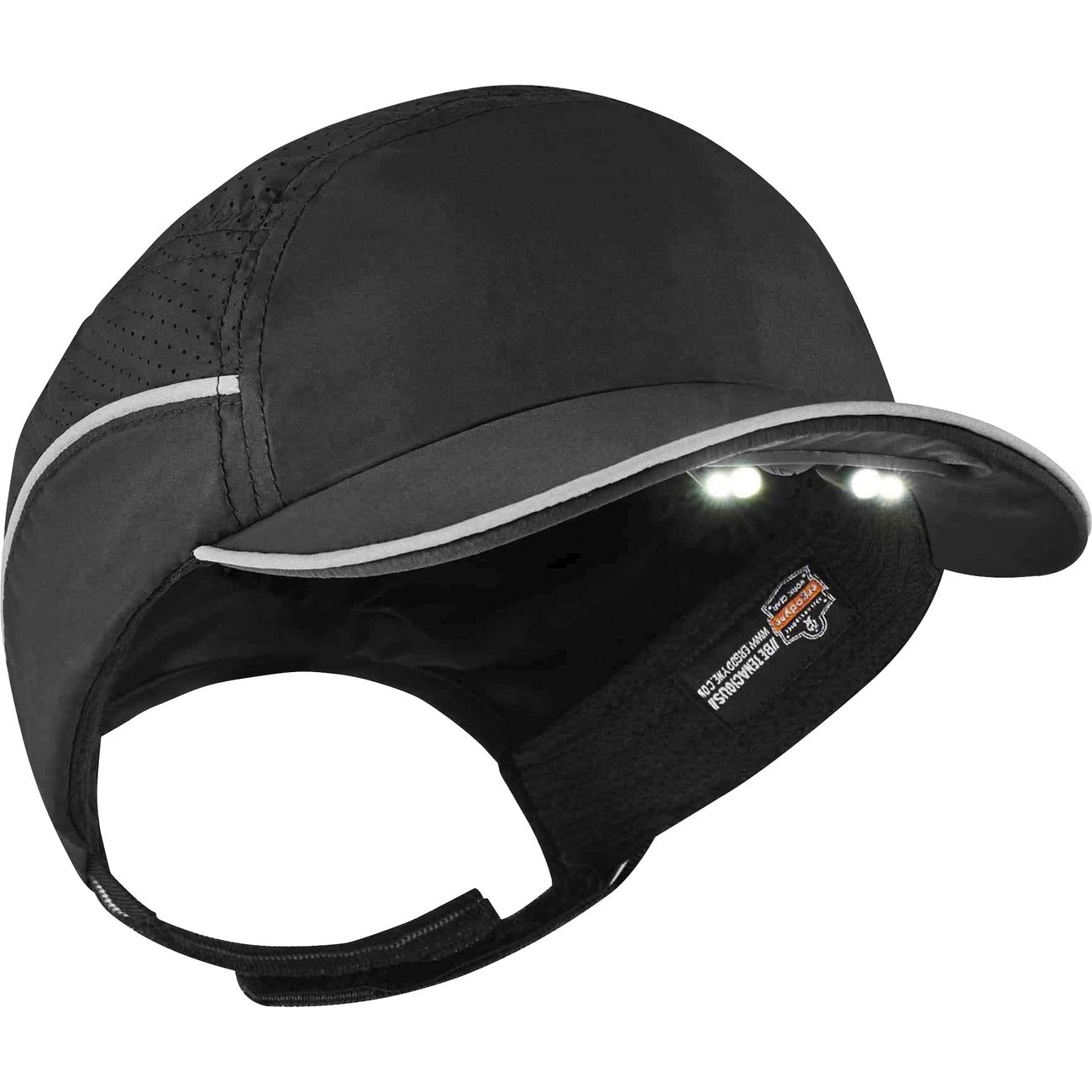 Bump Cap Lw W/Led Short Blk
