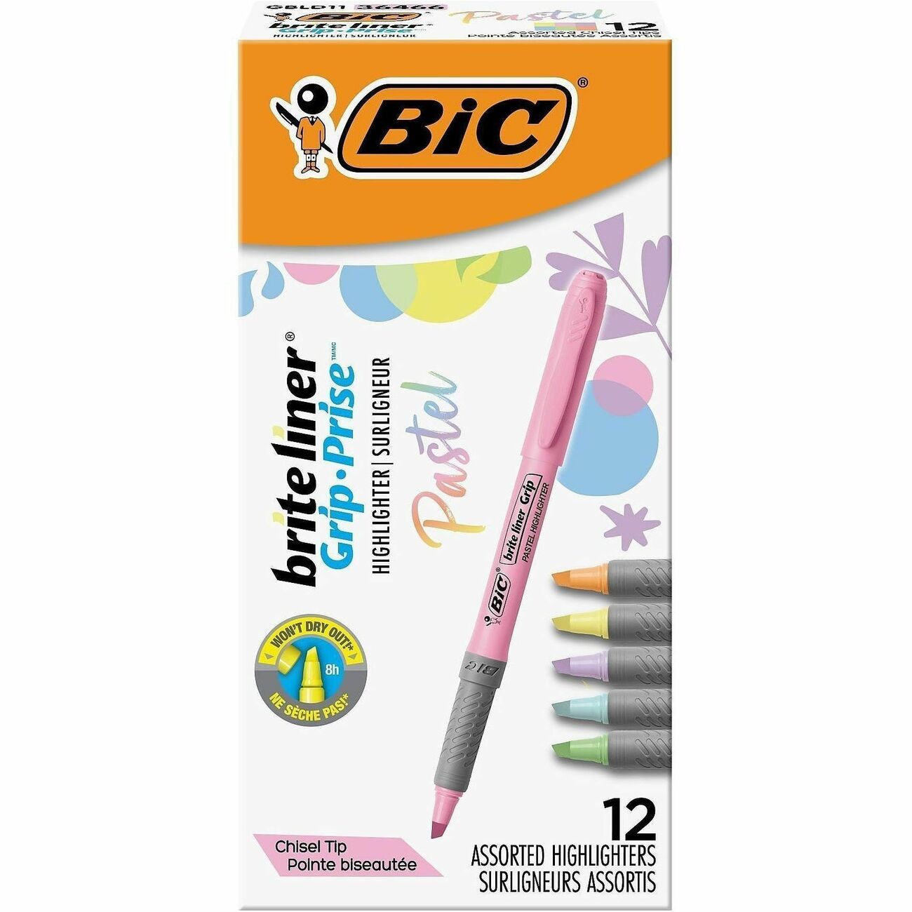 BIC Hilighters Pastel Pkt Ast