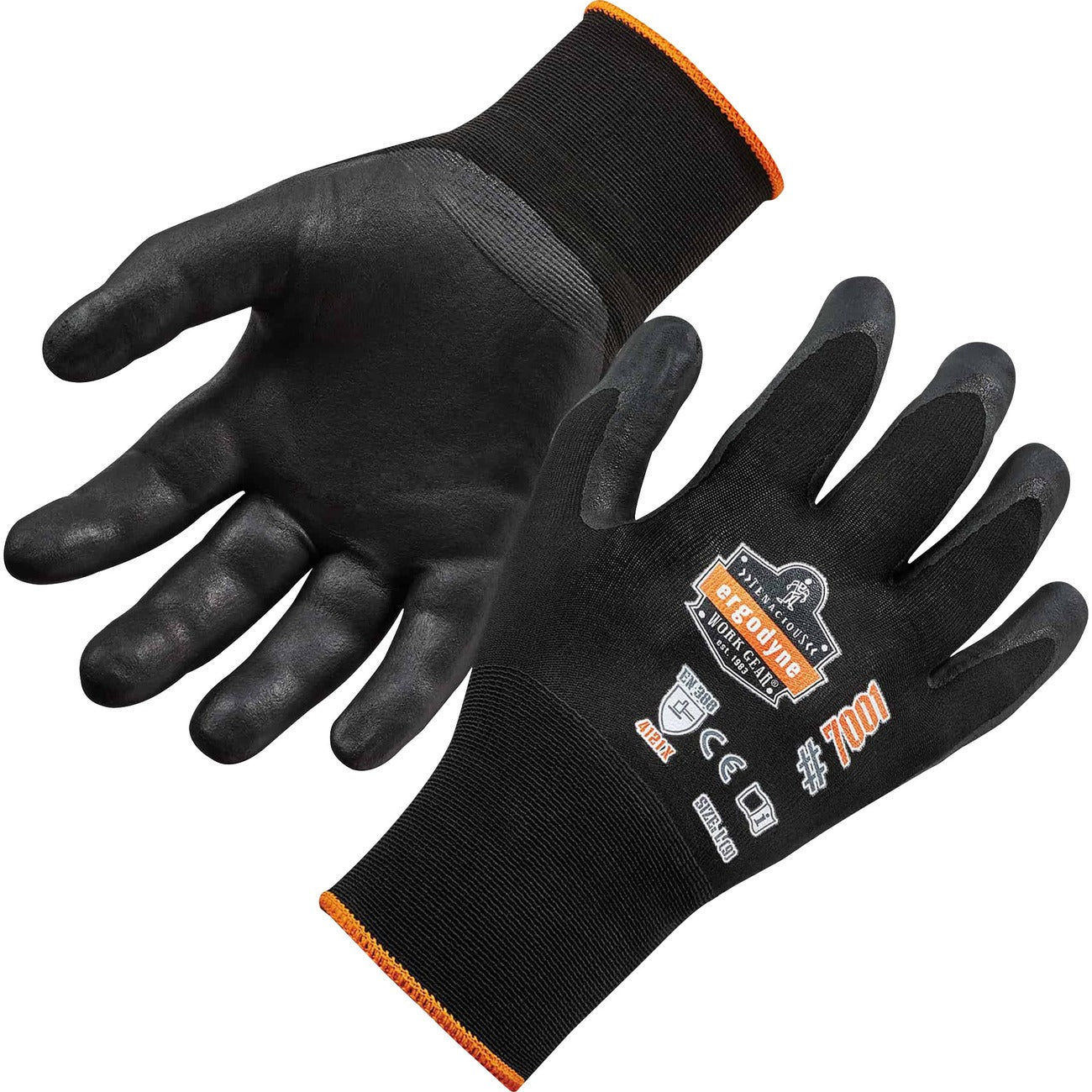 Gloves Nitrile-Coated 2X Bk