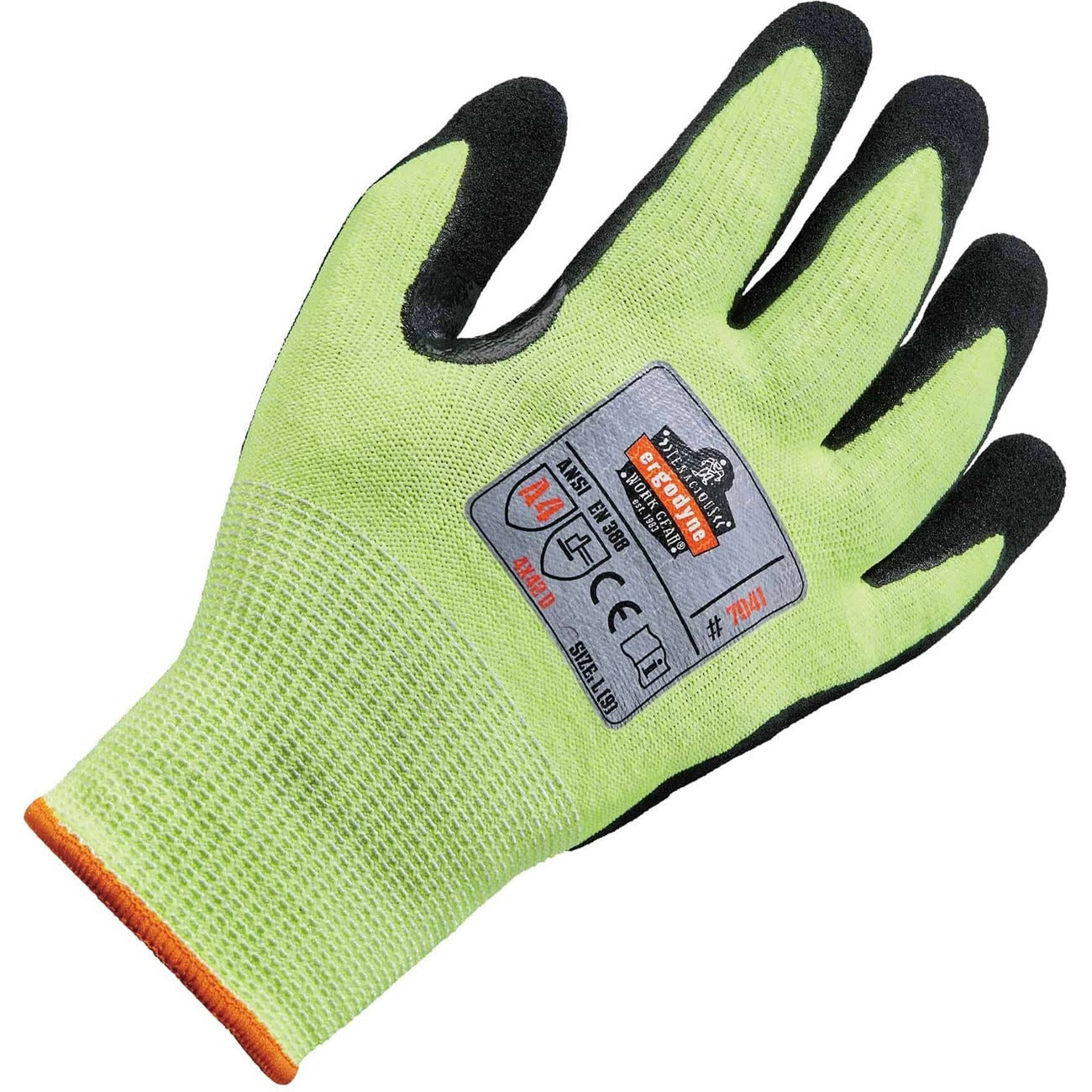 Gloves Coated Cr A4 L Lime