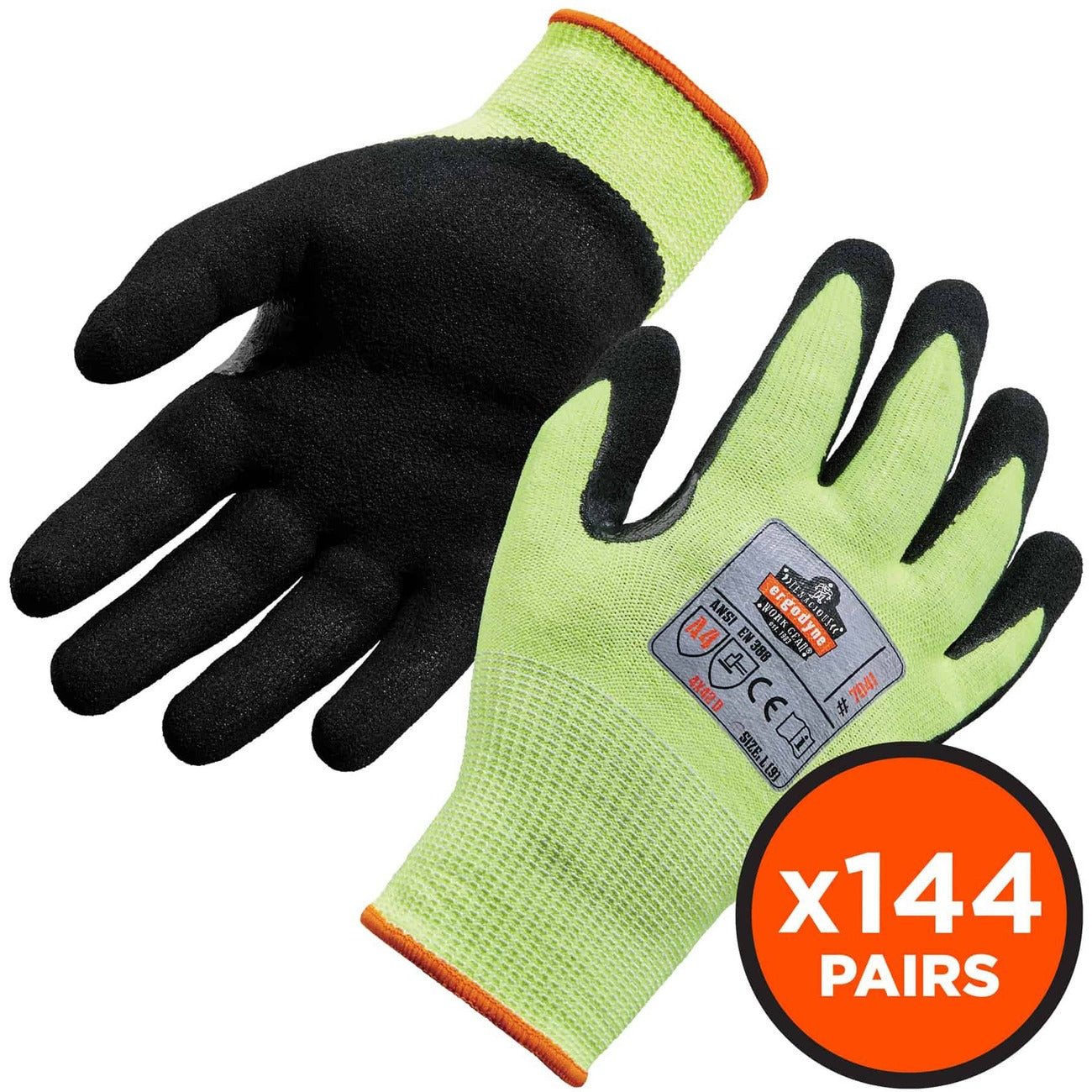 Gloves Coated Cr A4 M Lime