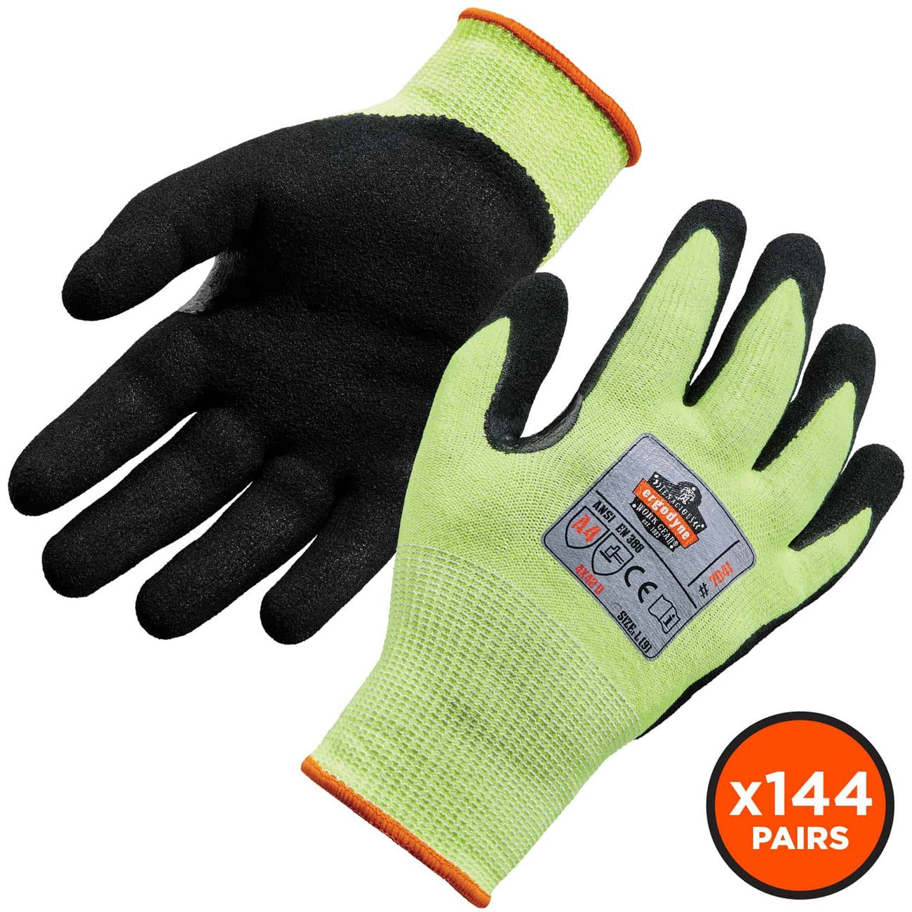 Gloves Coated Cr A4 Xl Lime