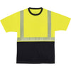T-Shirt Black Front M Lime
