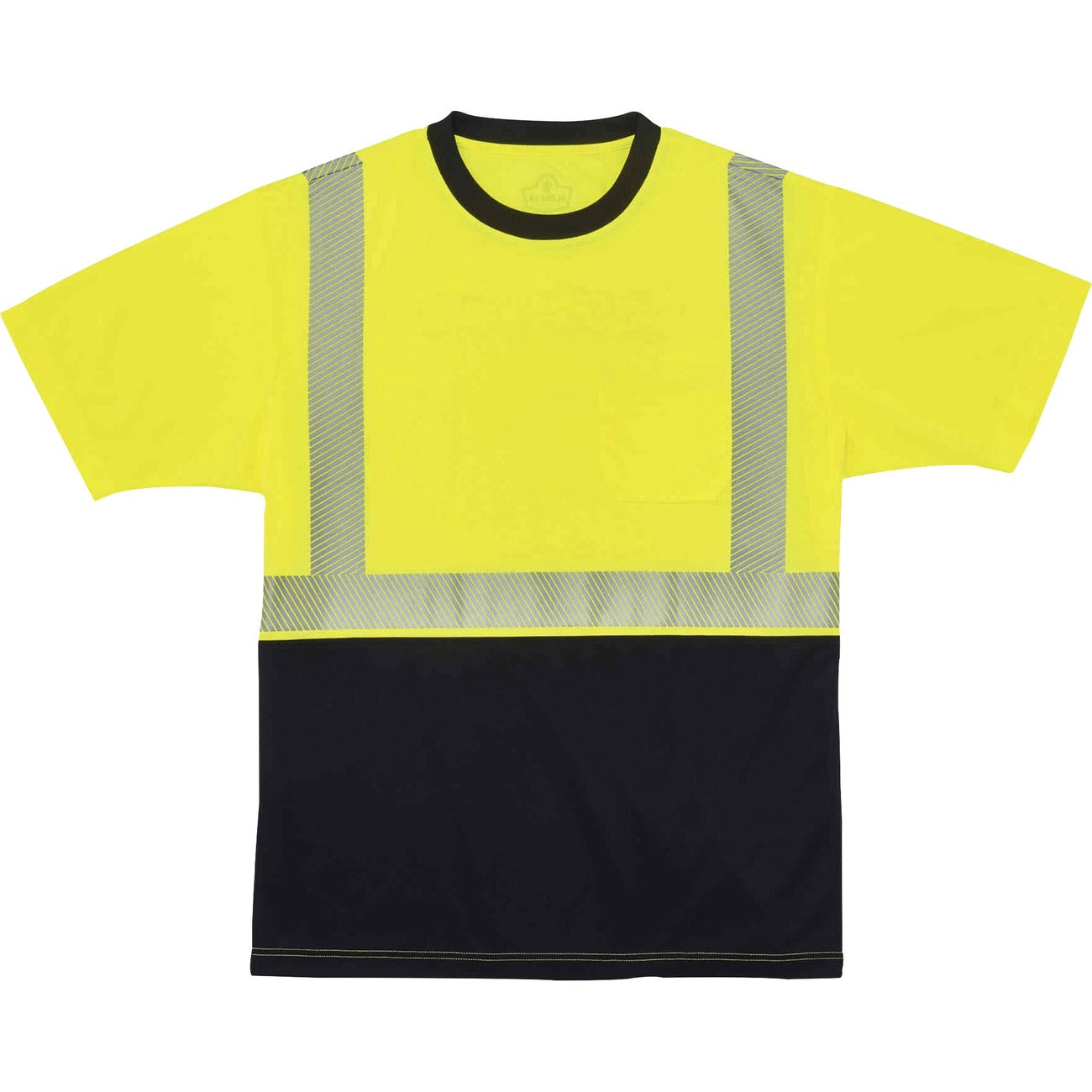 T-Shirt Black Front 2X Lime
