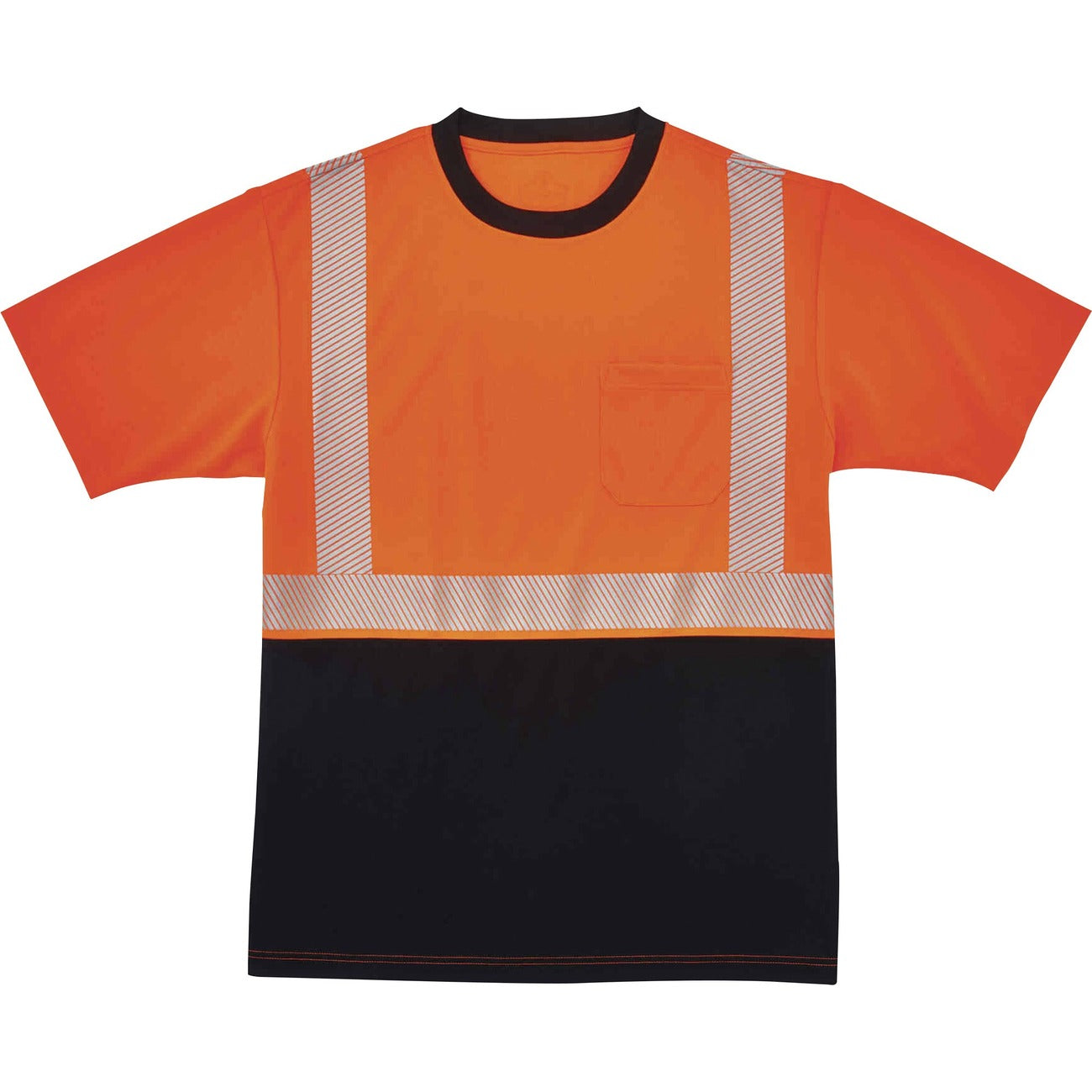 T-Shirt Black Front L Orng