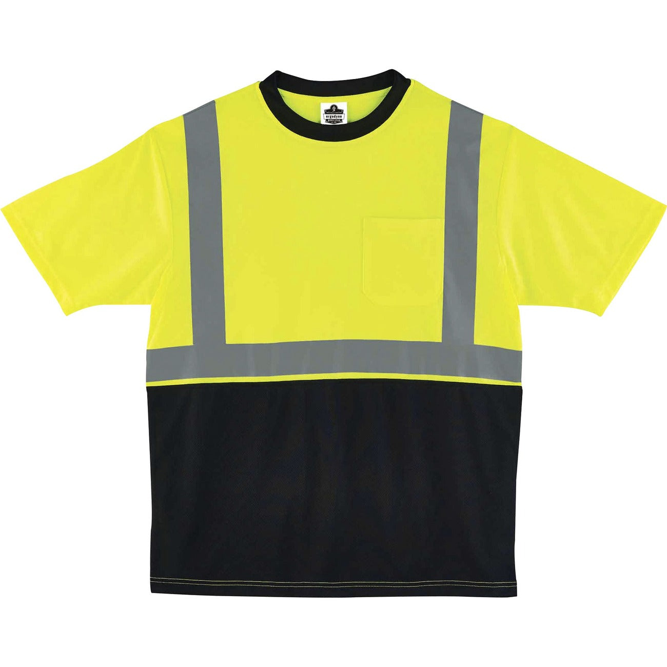 T-Shirt Black Front S Lime