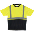 T-Shirt Black Front M Lime