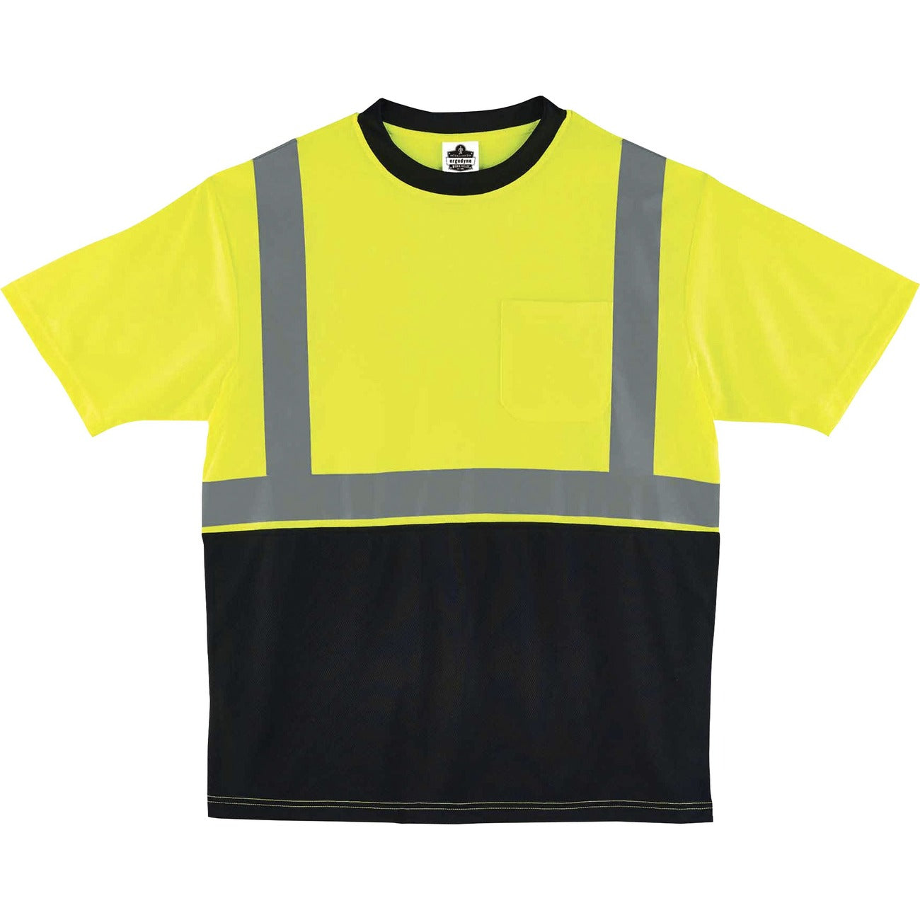 T-Shirt Black Front 4X Lime