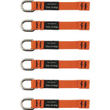 Ergodyne 3700 Web Tool Tether Attachment - D-Ring Tool Tails - 2lbs (6-Pack)