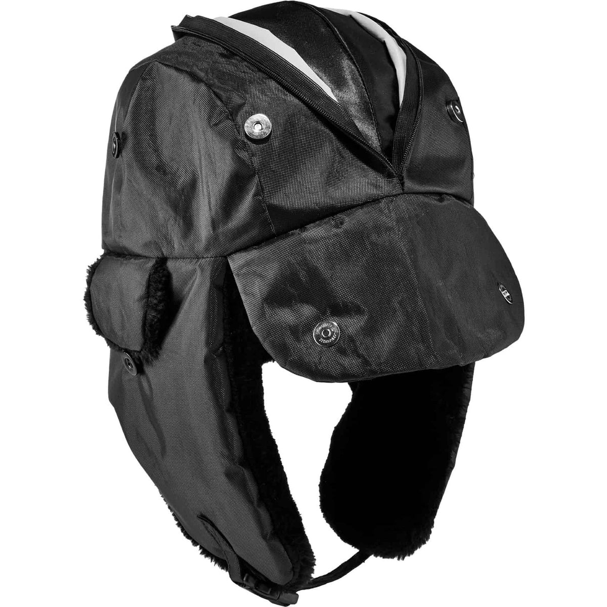 Zippered Hat L/Xl Black
