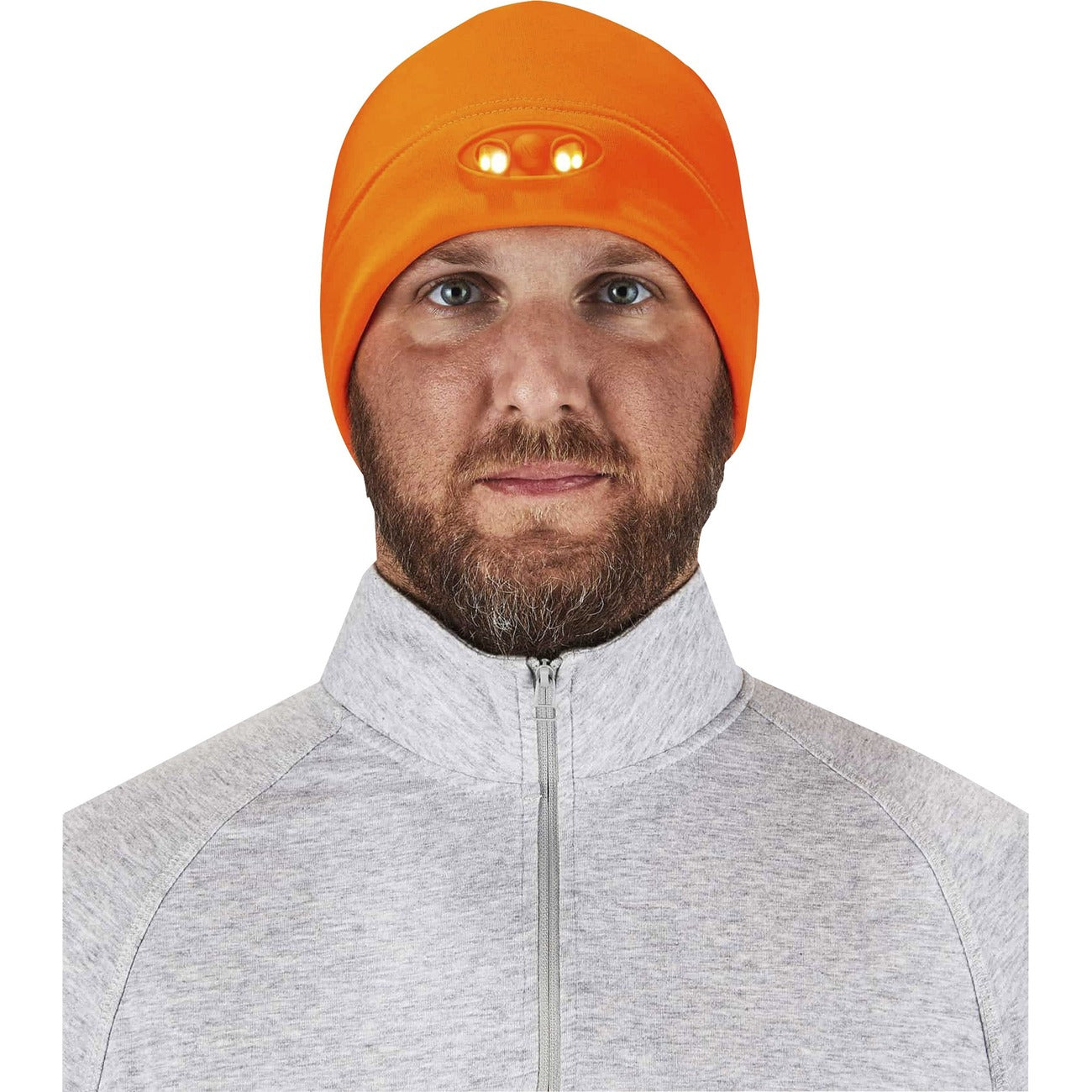 Beanie Hat With Lights Orng