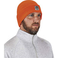 Rib Knit Beanie Cuffed Orng