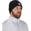 Rib Knit Beanie Cuffed Blck
