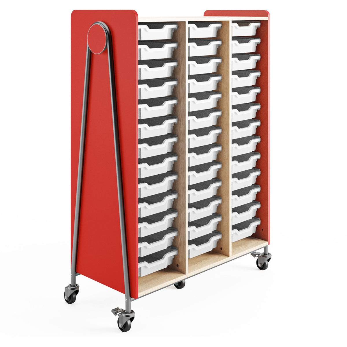 Safco Whiffle Typical Triple Rolling Storage Cart
