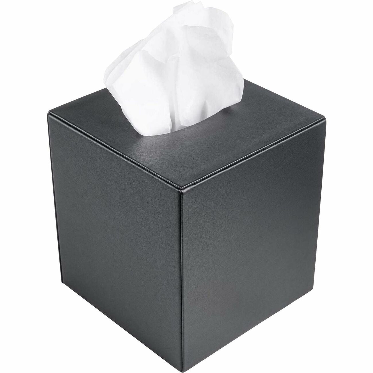 Tissue Cover Lthrette Bk