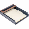 Tray Ltr Lthr Walnut