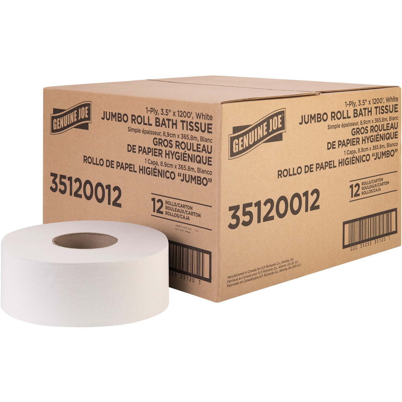 Genuine Joe Tissue Bath Jmb 1Ply 1200
