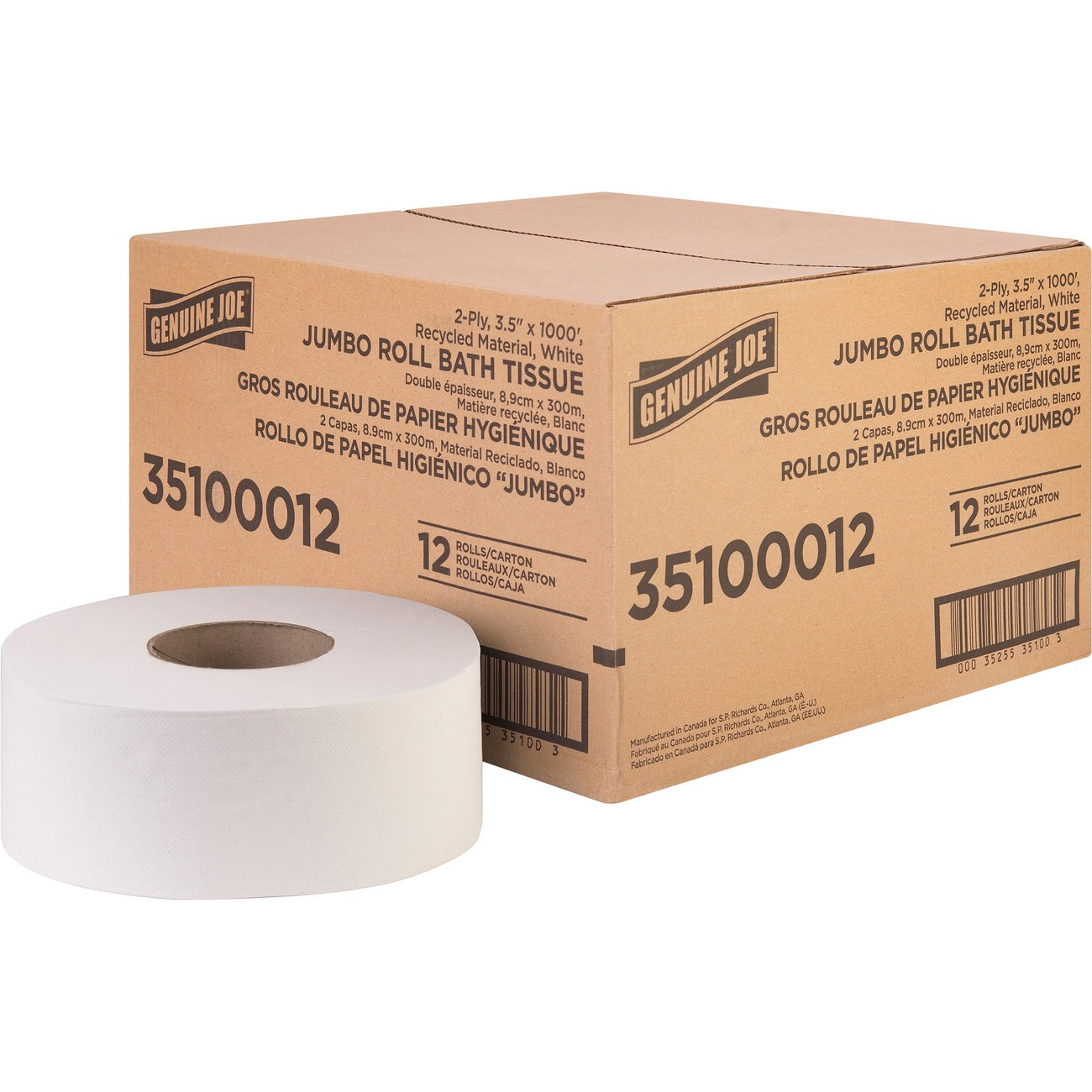 Genuine Joe Tissue Bath Jmb 2Ply 1000