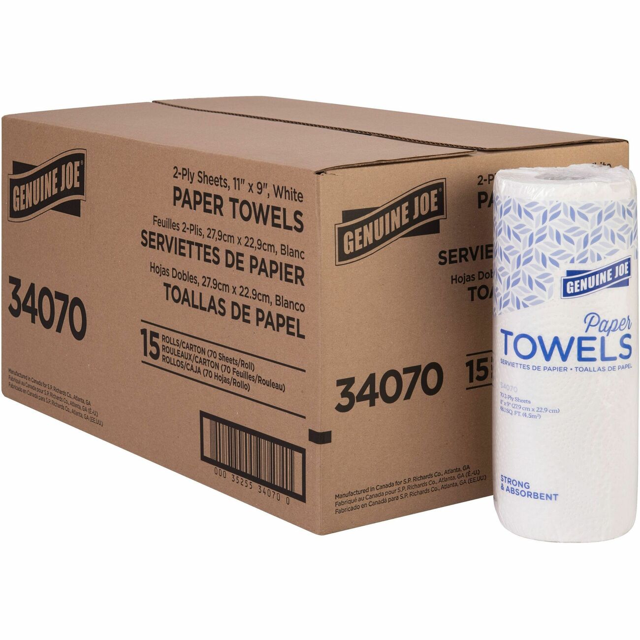 Genuine Joe Krt 2Ply We 70Sh 15 Rl