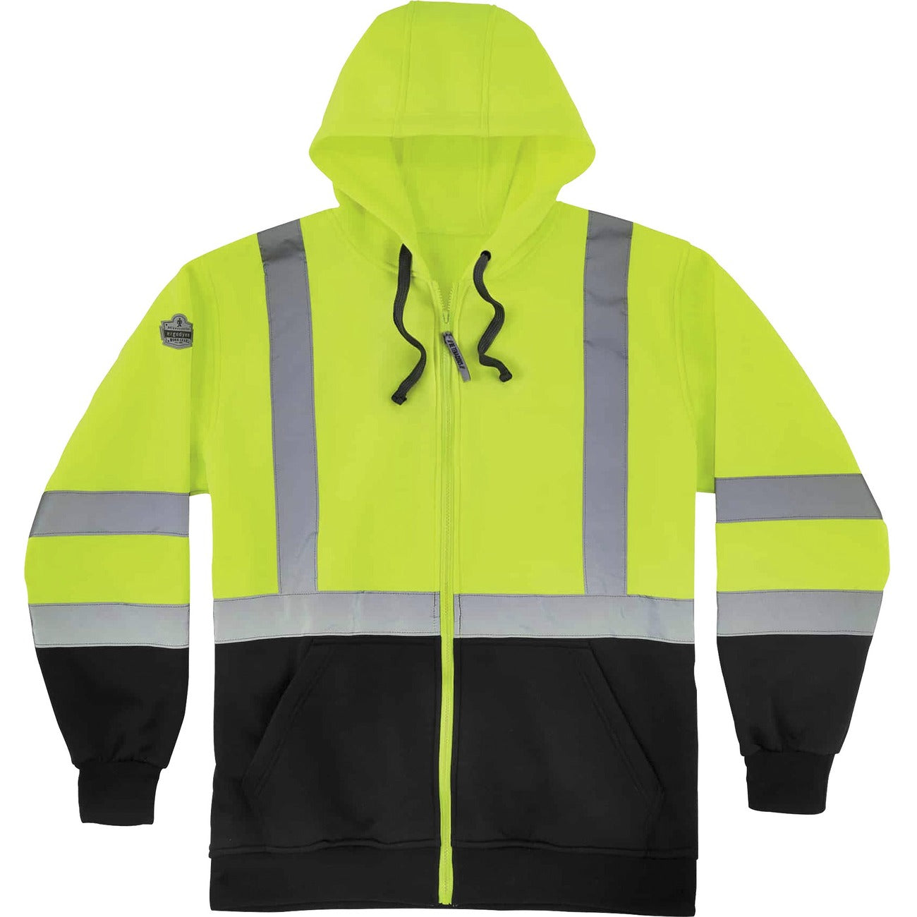 Sweatshirt Hooded L Lime