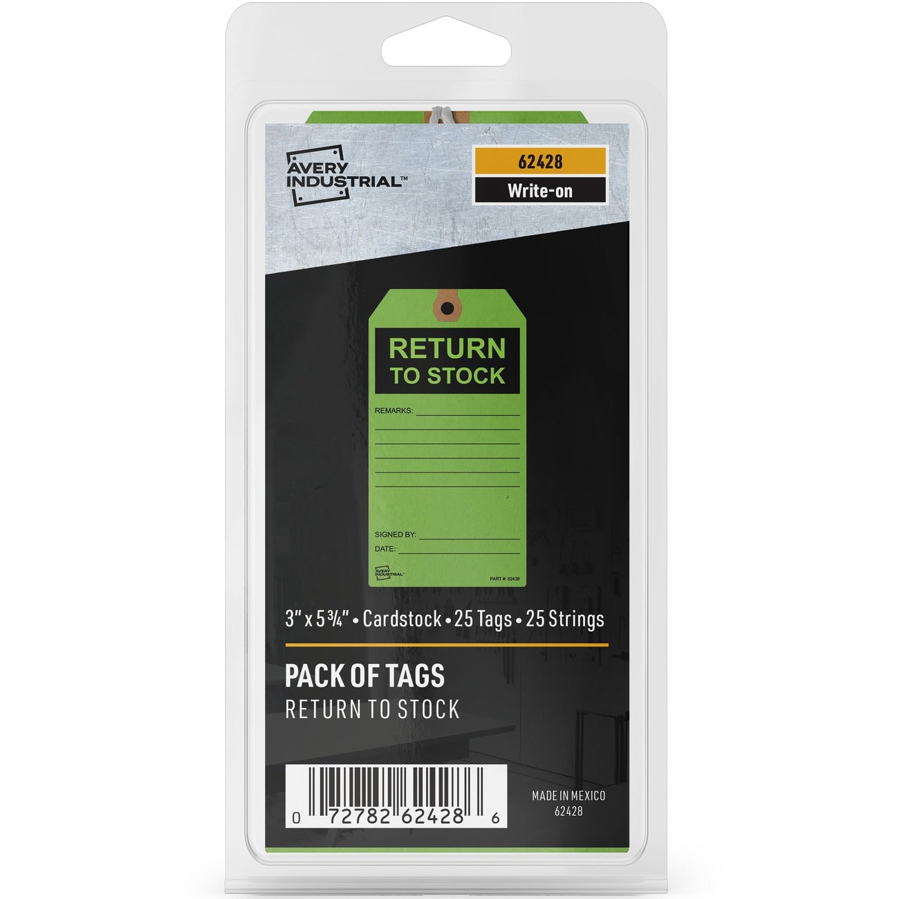 Avery Printed Tag W/String Gn