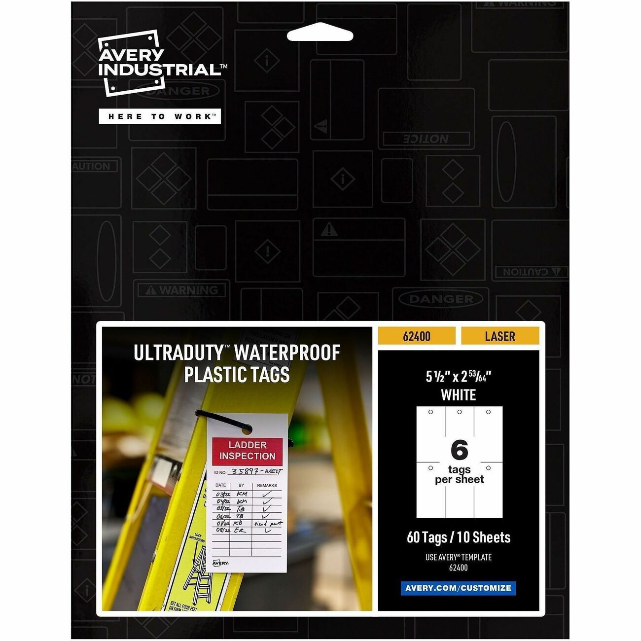 Avery Safety Tag 5.5X2