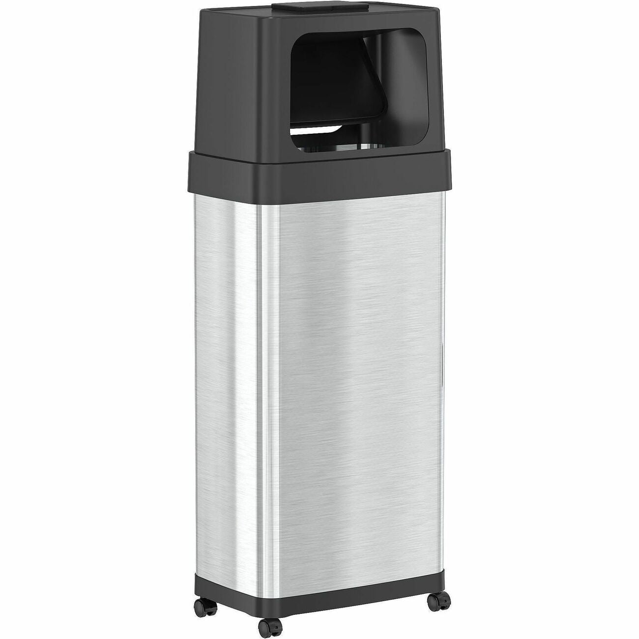 Trashcan Pushdoor Stainless
