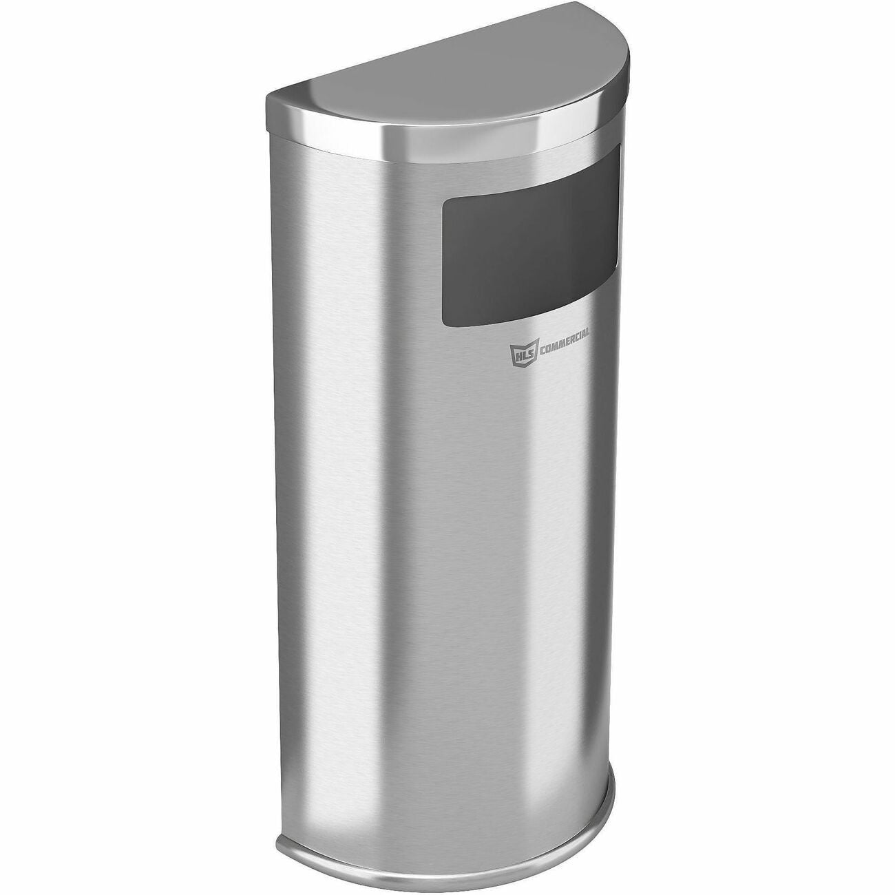 Trashcan Halfround Steel