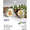 Avery Label Paper White Rnd 2-1/2