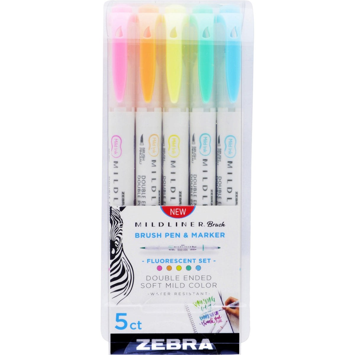 Zebra MILDLINER Dual Ended Brush Pen & Marker Set